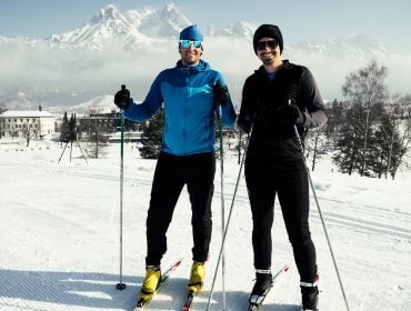Die Best Mountain Artists beim Langlaufen in Saalfelden-Leogang