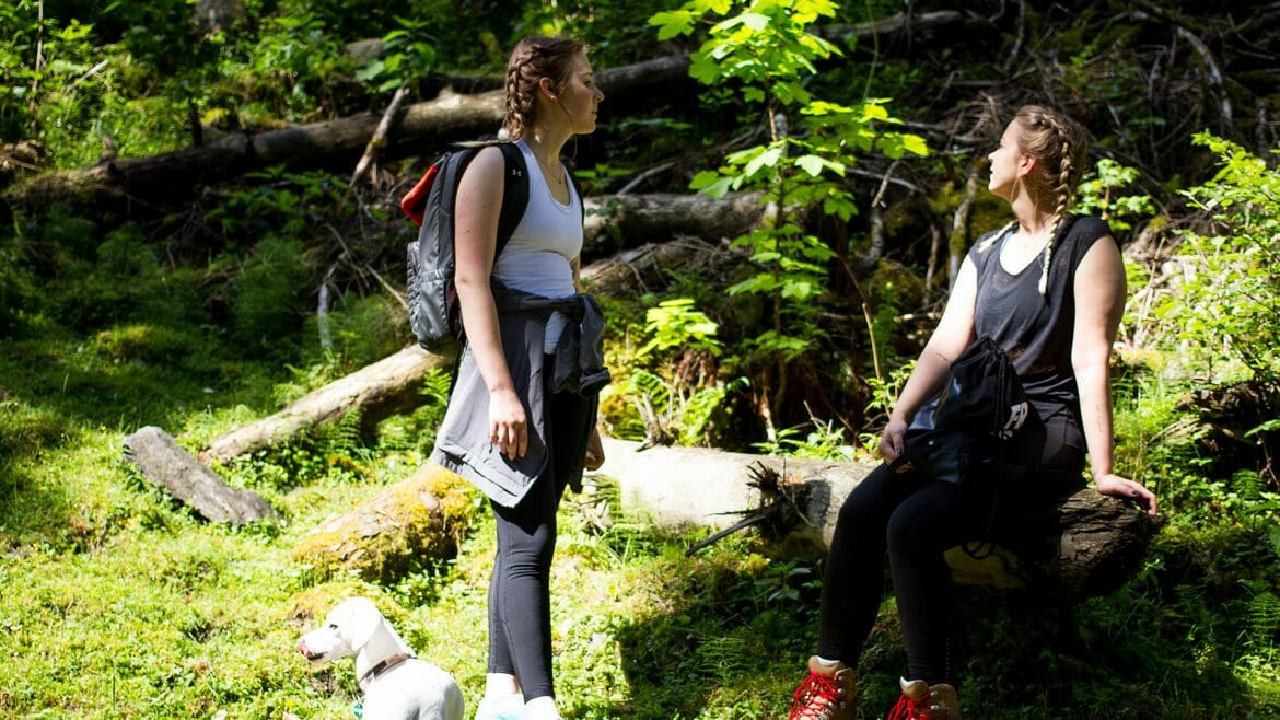 Julia and Angie at the Emerald Way